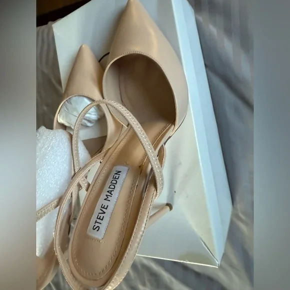 Steve Madden Nude Strappy Heels - Picture 8 of 12